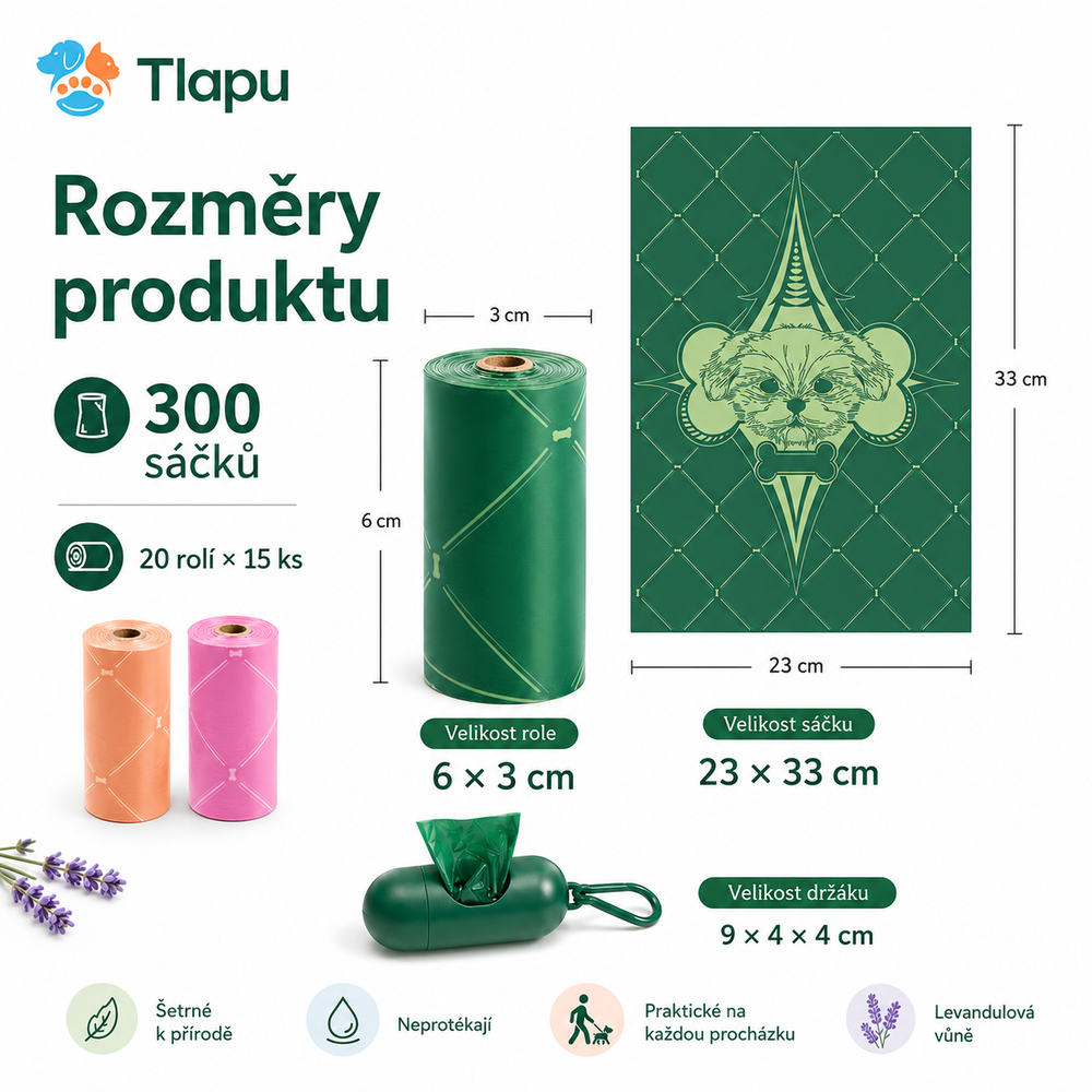 Vrecká na psie exkrementy – 300 ks
